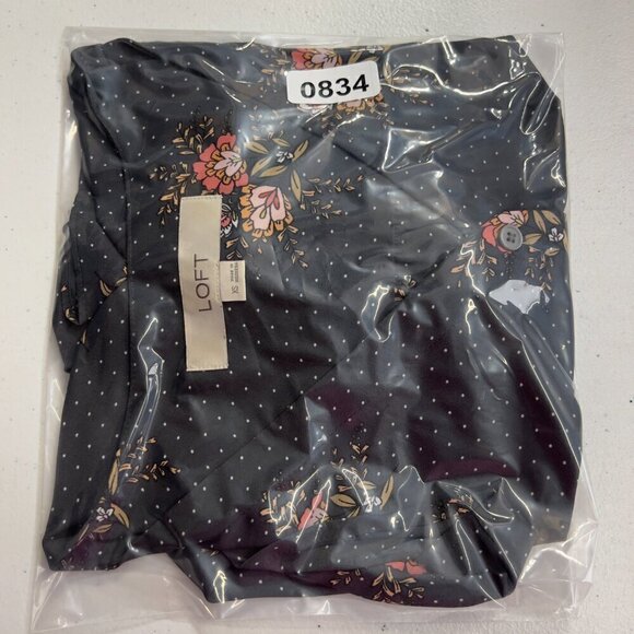 LOFT Polka Dot Floral Peasant Top/Blouse Size XS - Picture 6 of 6